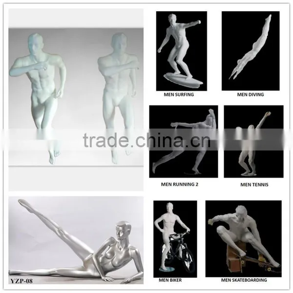 Fashion Fibreglass Running Mannequin Dressmaker Sport Model for Sale photo-3