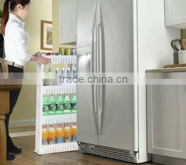 Kitchen Plastic Save Space Storage Trolley and Storage Organizer photo-3