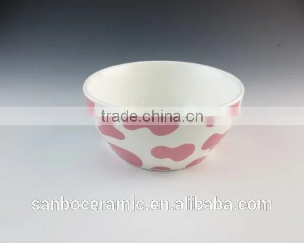 Porcelain Children's Dinnerware Set With Pink Pritning, Dinner Set for 6 People photo-2