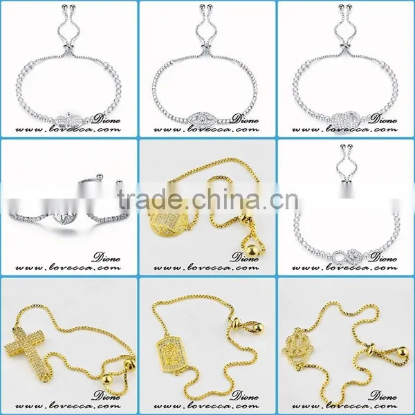 Dubai Gold Jewelry Bracelet 24k Gold Thin Chain Micro Pave Zircon Chain Link Bracelet photo-6