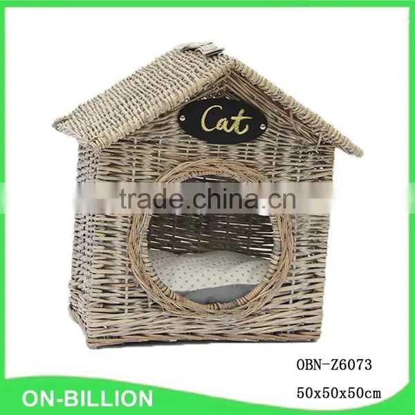 Newest Disposable Classic White Wicker Cat Basket photo-2