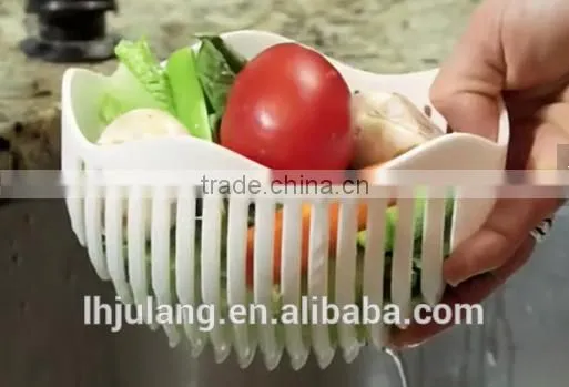 2017New Design Fruit Vegetable Plastic Salad Slicer Cutter Salad Maker Bowl /plastic Salad Cutter Bowl photo-3