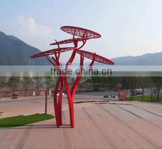 Outdoor Large Stainless Steel Metal Tree Sculpture for Garden Decor photo-4