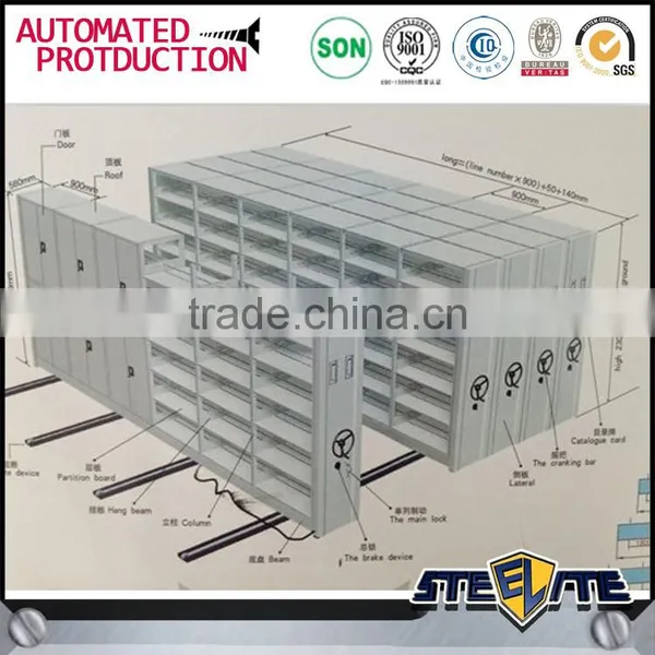 Office Large Capacity Closed High Density Steel Mobile File Storage Cabinet for Box Files Mobile Shelving photo-6