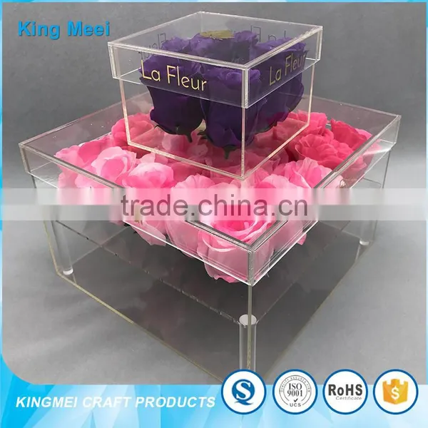 Father's Day Gift Acrylic Flower Packaging Box for Flowers photo-5