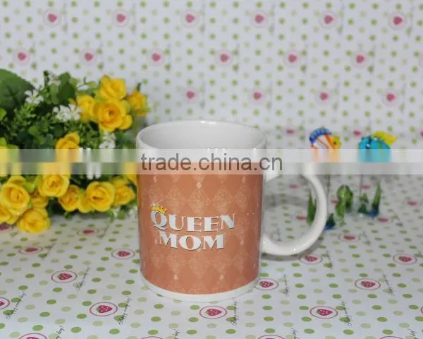 2014 Year Hot Sale 11oz Straight Body Ceramic New Bone China Round Decal Coffee Mug photo-3