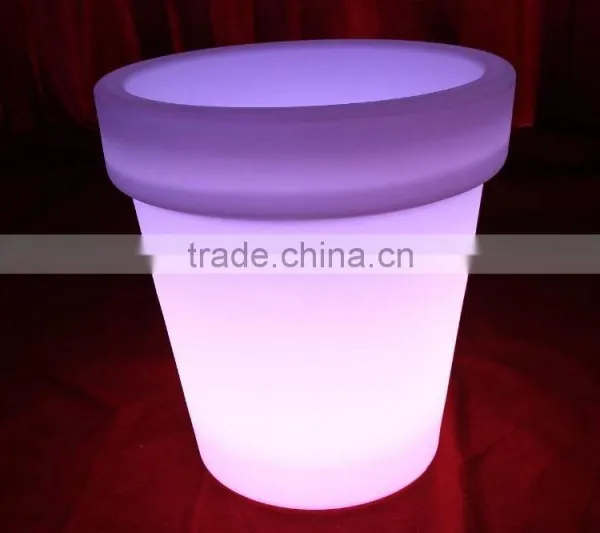 PE Colorful Multiple Shapes Plastic Led Beer Pot, Rechargeable Led Ice Bucket photo-2