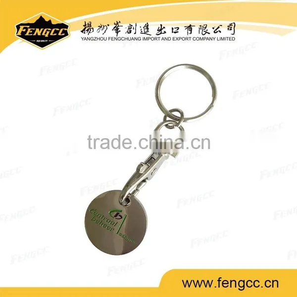 Promotional Metal Trolley Coin Keychain With Custom Logo photo-2