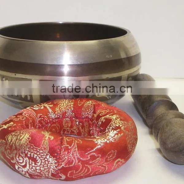 High Quality Handmade in Nepal Tibetan Calendar Meditation Singing Bowl photo-2