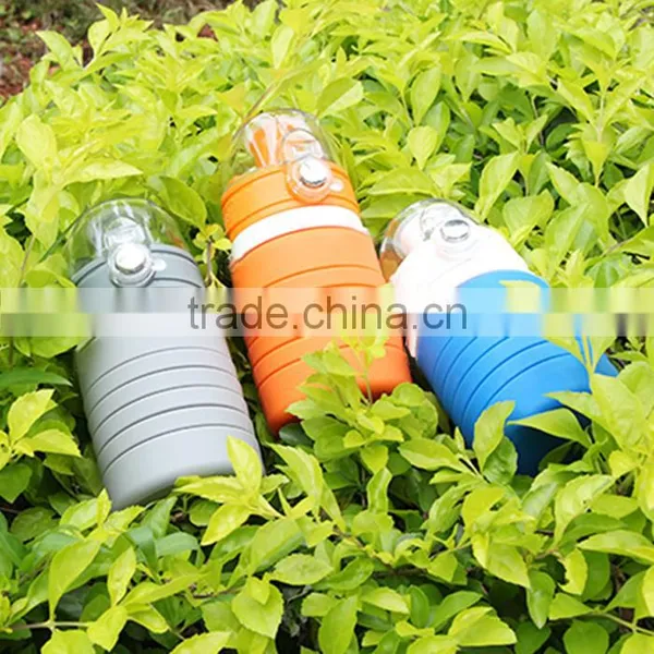 UCHOME TOP Hot Sale Outdoor 100% Food Grade Travel Foldable Collapsible Silicone Water Bottle photo-6