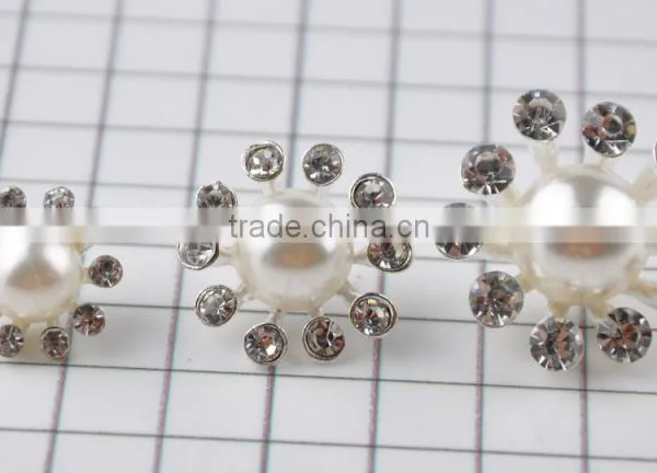 Keering Open Mold Glass Pearl Crystal Rhinestone Shank Button for Wedding Invitation photo-4
