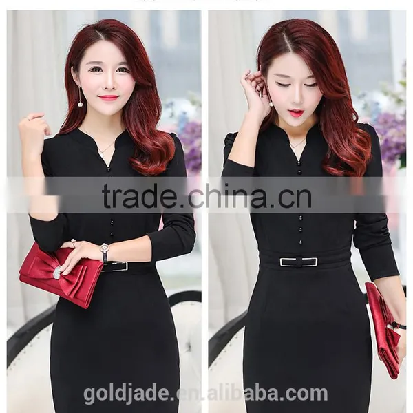 2016 Customized Manufactorying Fashionable Custom Fit Middle-aged Ladies Dress photo-4