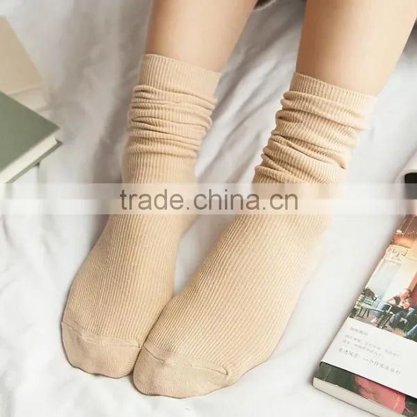 Zm11169a Pure Color Cotton Women Socks Wholesale photo-6