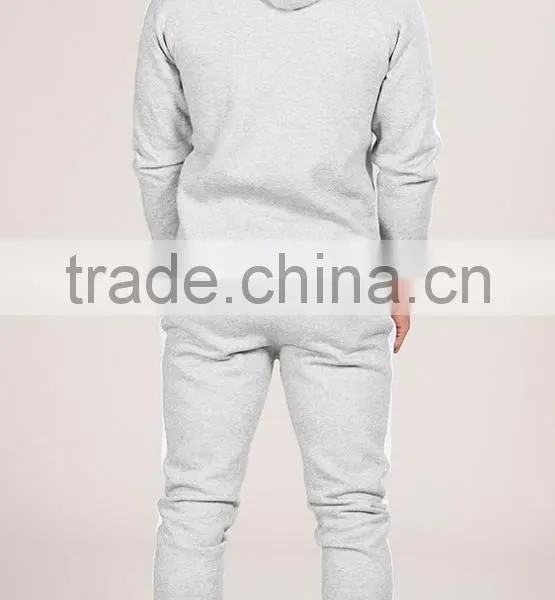 Cotton Spandex Gym Tracksuit Wholesale Jogger Pants With Contrast White Piping to Slide Seams photo-2