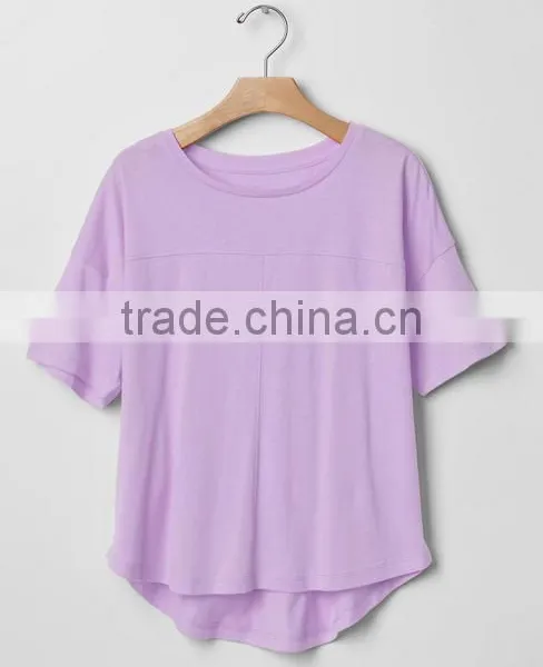 Fashion Custom Rounded Hem Short Sleeve OEM Clothes Cheap Design Kids T-Shirt photo-3