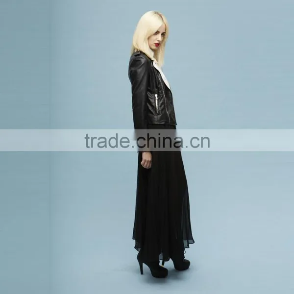 Lady Jacket pu Leather Jacket for Women photo-2