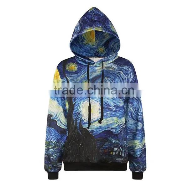 3D Sublimation Printing Bulk Polyester Pull Over Wholesale Lightweight Hoodie photo-5