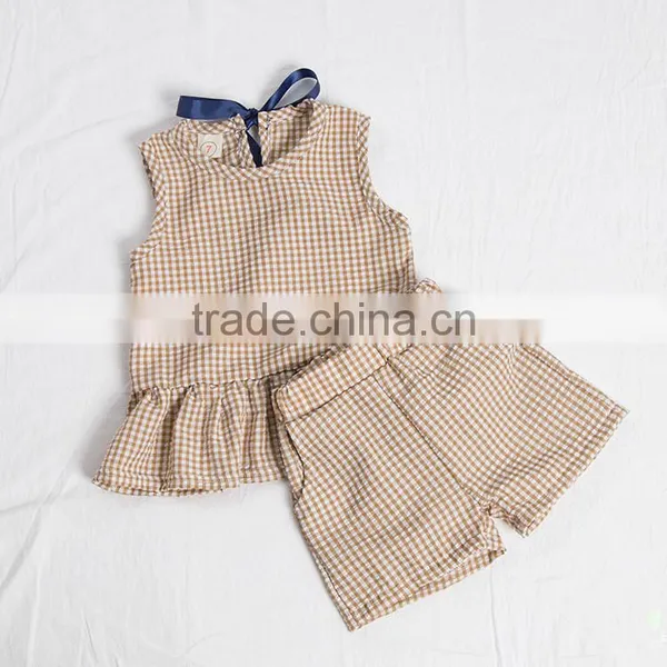 Wholesale Summer Cotton Printing Girls Kids t Shirt and Shorts photo-4