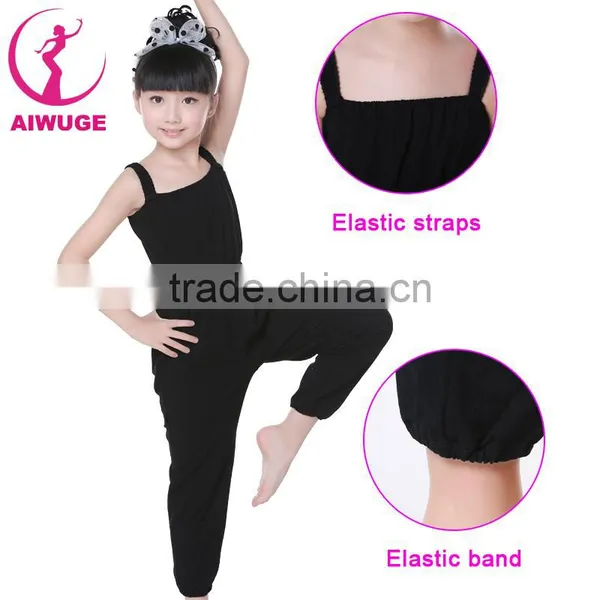 Child Ballet Leotard Jumpsuit Children Cotton Gymnastic Suspenders Pants Training Ballet Dancewear photo-3