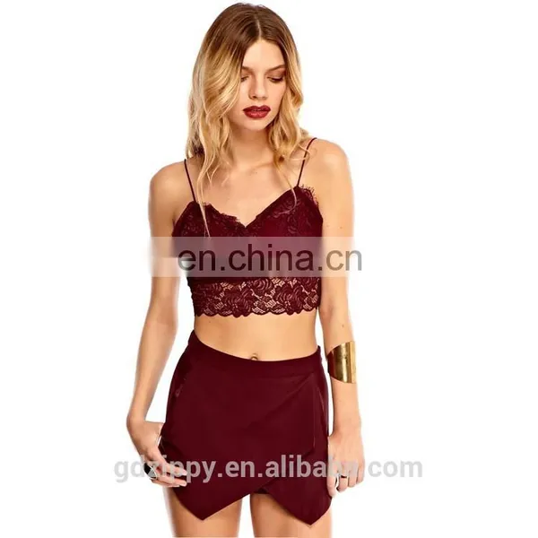 New Fashion Woman Clothese Two Piece Set off Shoulder in Red photo-5
