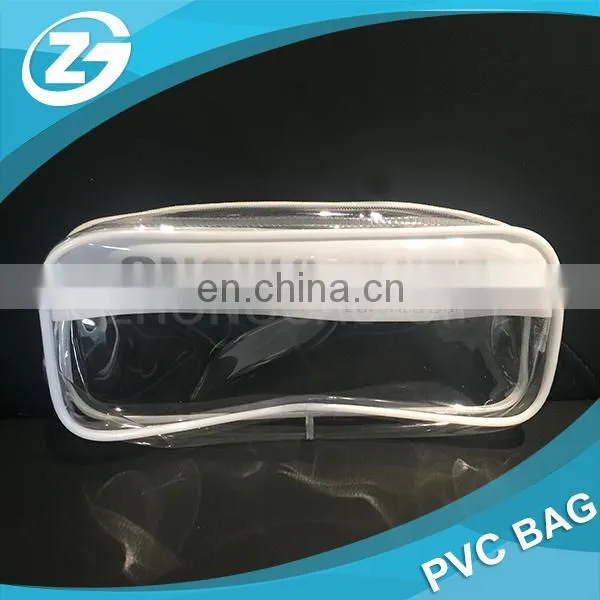 Wholesale Toilet Towel Packaging Custom Clear Plastic PVC Travel Cosmetic Bag With Zipper photo-3