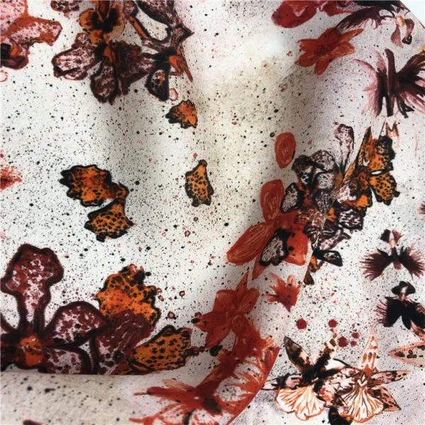 Hot Selling New Fashion Custom Textile Digital Printing Soy Silk Fabric photo-3