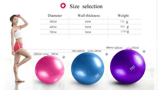 Yoga Exercises Usage and 65 Size Exercises Ball photo-2