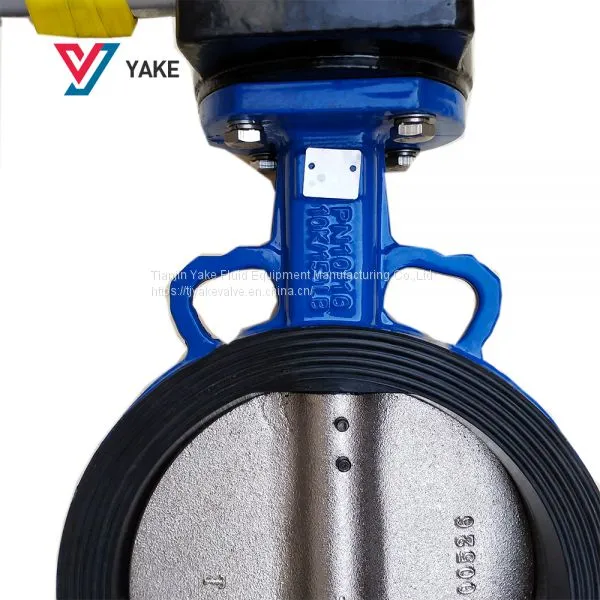 Ductile Iron Wafer Handle Butterfly Valve With Worm Gear photo-3