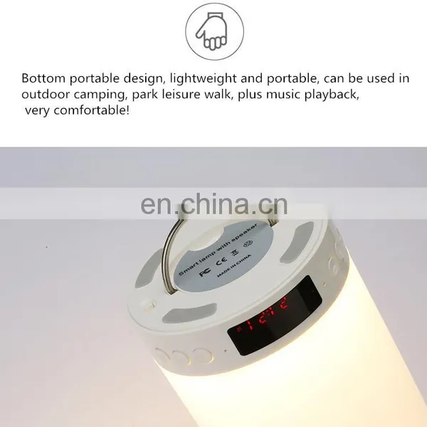 Wireless Speaker Phone Bedside Night Light Smart Touch Control Portable Bluetooth Speaker With Light photo-5