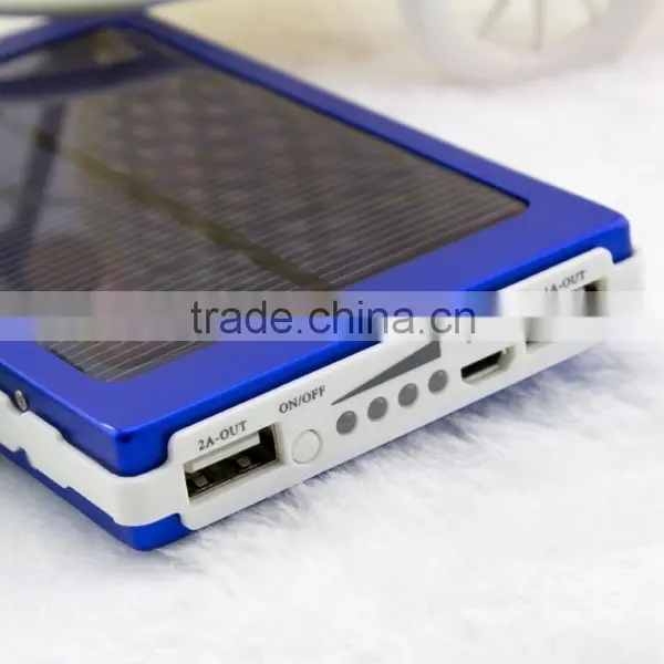 2014 Good Sell High Efficiency 10000mah Dual Usb Output Solar Power Bank photo-2