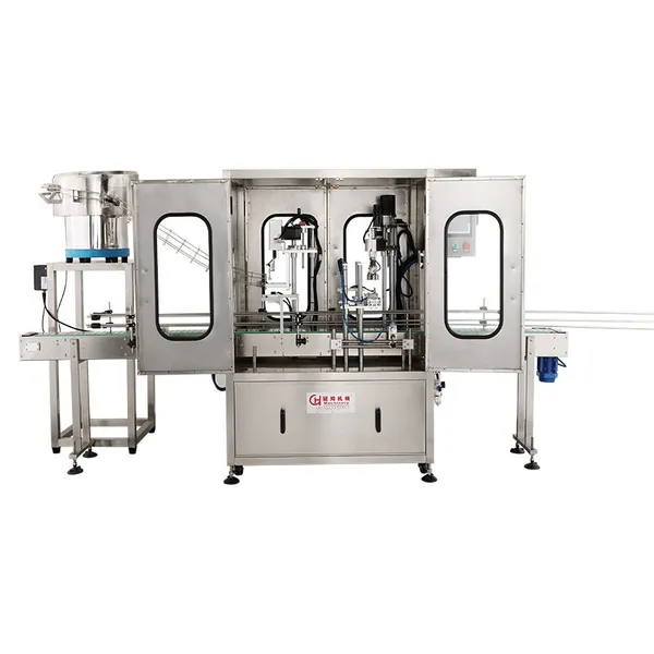 Hot Sale Plastic Lids Caping Tightening Machine Lubricant Oil/cooking Oil/ Urea Automatic Capping Machine With Lid Loader photo-2