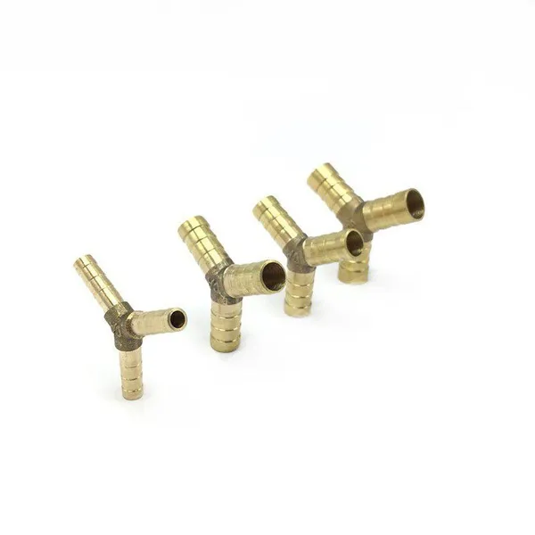 Brass Pagoda Head Integrated Three-way Water Pipe Gas Hose Green Connector photo-2