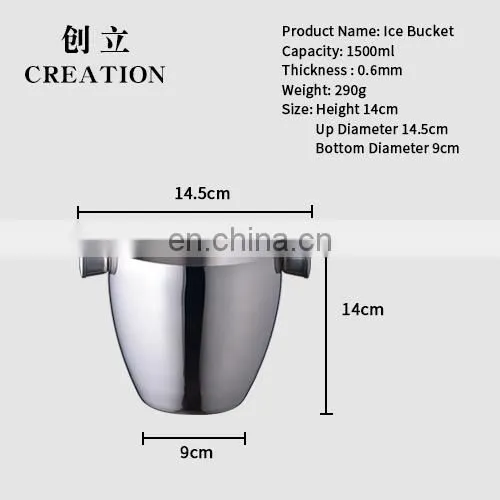 Factory Direct Oem Stainless Steel 1.6l 5litre Bar Accessories King Beer Bottle Service Ice Wine Bucket Cooler photo-3