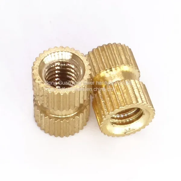Custom Brass Knurled Threaded Insert Nut