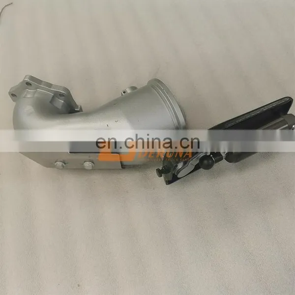 Chinese Suppliers CNHTC SITRAK MAN MC11/MC13 Engine Parts 202V15201-6227 Exhaust Elbow - With Butterfly Brake Valve photo-2