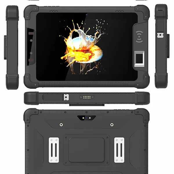 HR818C Cheapest Factory 8'' Android 13 4GB+64GB IP65 Rugged Tablet PC With NFC 2D Barcode Scanner FBI Fingerprint UHF RFID IRIS photo-5