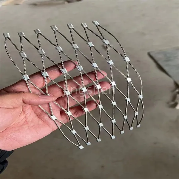Factory Sale Stainless Steel Wire Rope Mesh Net/flexible Stainless Steel Rope Mesh/zoo Mesh photo-4