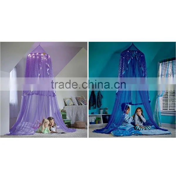 Children Circular Bed Canopy LED Mosquito Net Bed Baby Outdoor Folding Mosquito Net Tent photo-6