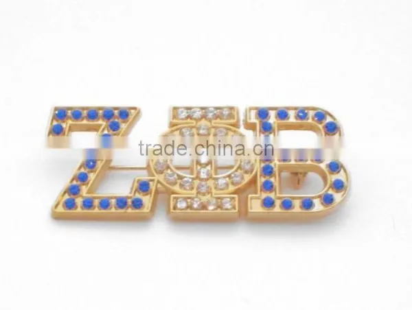 Vnistar 2016 Wholesale Zeta Brooch Rectangle Greek Lapel Girls's Fancy Jewelry 2016