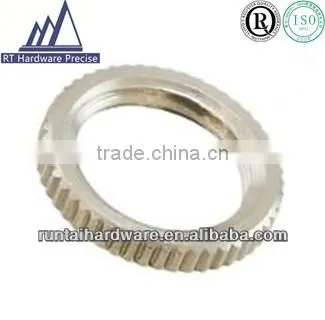 Manufacture stainless steel knurled ring nut with low price