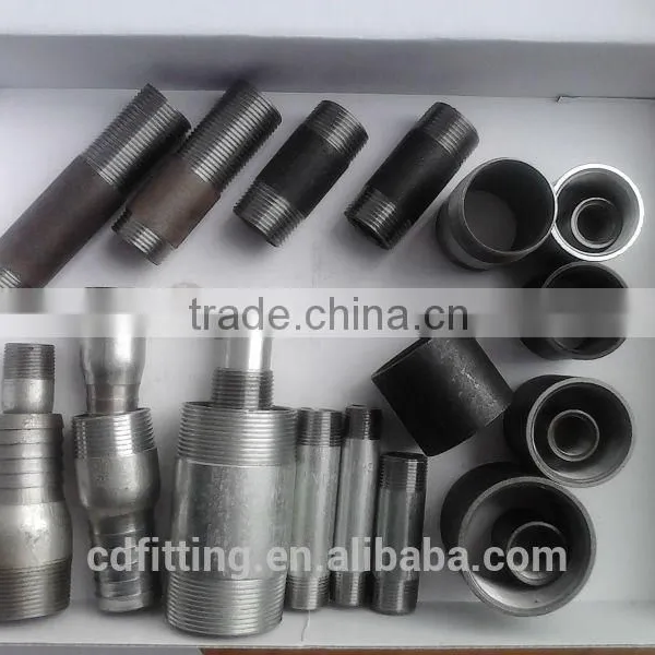Zinc / Galvanized Carbon Steel Pipe Fittings Sch40 NPT Nipples Pipe Nipples photo-2