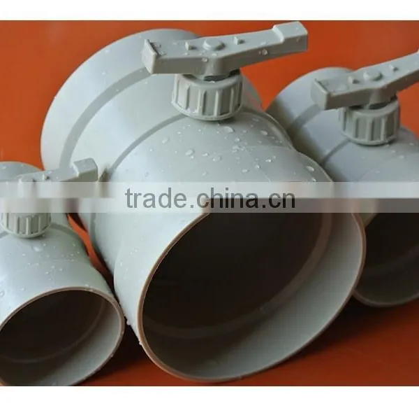 Newest Hot Seller Manual Upvc Double Union Ball Valve Air With CE Certificate