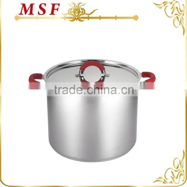 MSF-3997 8pcs Stainless Steel Cookware Set Casserole Hot Pots With Heat Resistant Silicon Handles photo-3