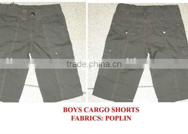 Girls Poplin Cargo Shorts