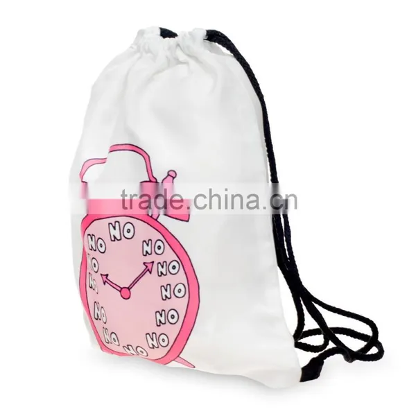 New Design 3d Printing Gym Sack Drawstring Bag photo-3