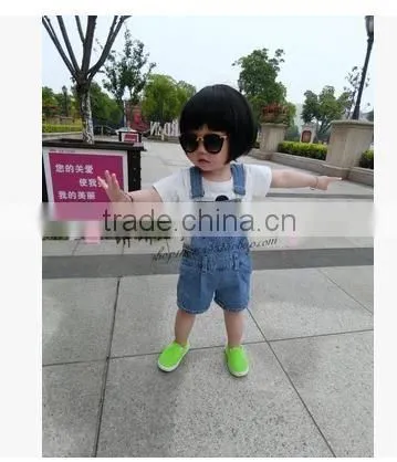 15 New Kids Summer Baby Boy Girl Children Denim Bib Shorts Open 2-3-4-5 photo-3