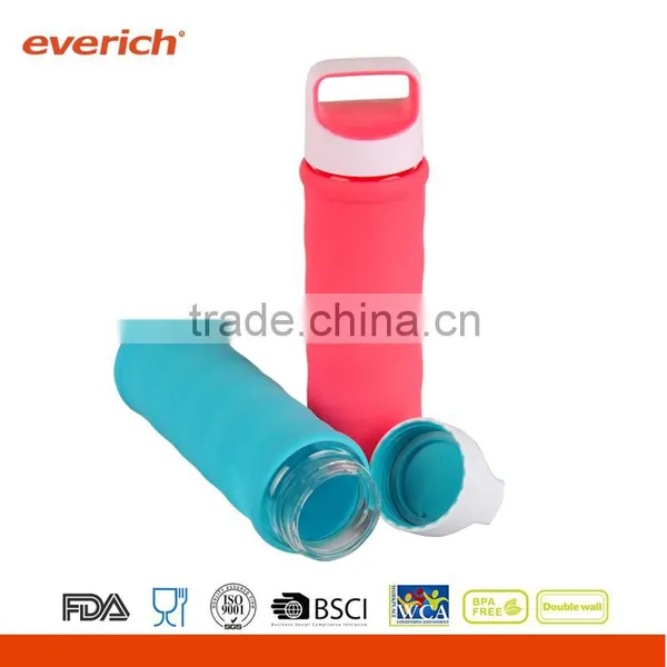 Single Wall Drinking Glass Bottle With Custom Logo and Lids photo-4