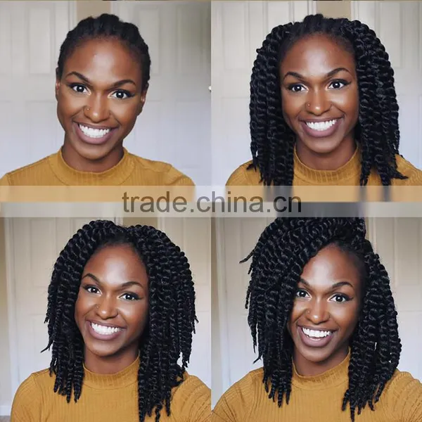 High Quality 12" 24'' 2X Havana Mambo Twist Braids With Synthetic Crochet Hair Extension photo-4