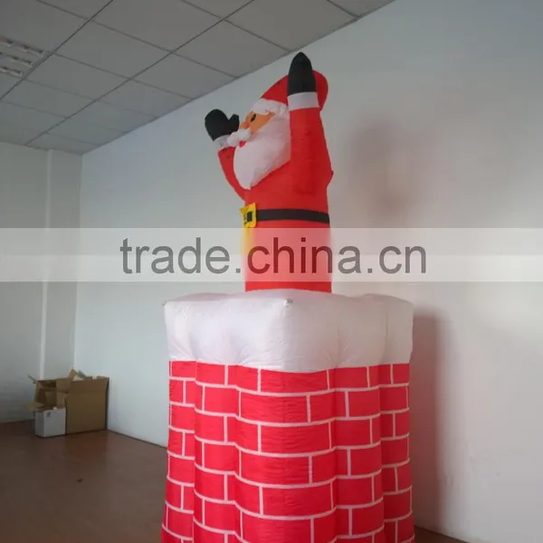 DJ-XT-35 Movable Santa Claus Inflatable in the Chimney Festival Decoration Lights photo-4