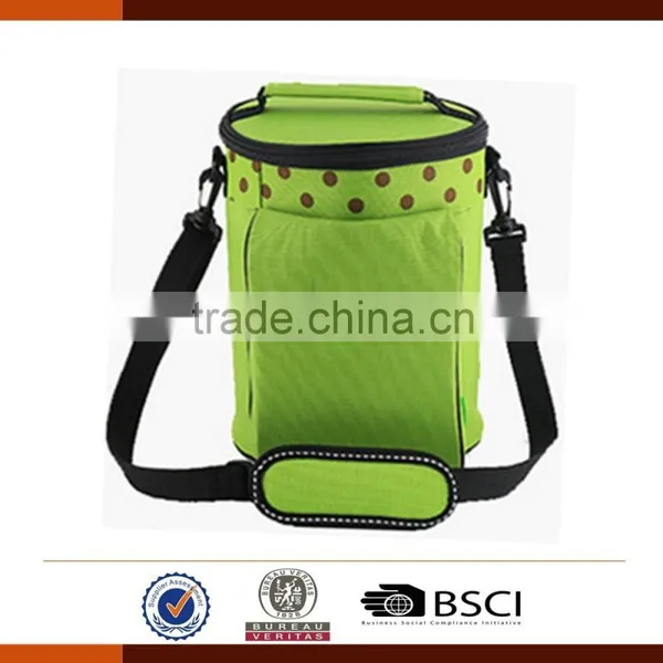 Outdoor Insulated Round Lunch Bag With Adjustable Shoulder Strap photo-4
